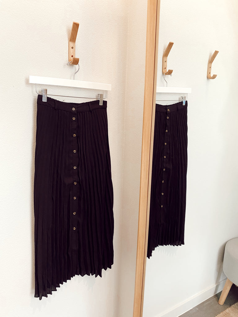Penny Pleated Button Down Skirt